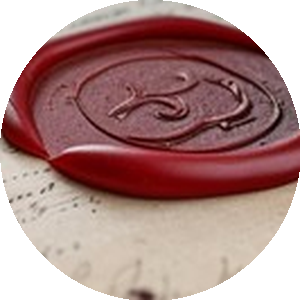 A wax seal impression